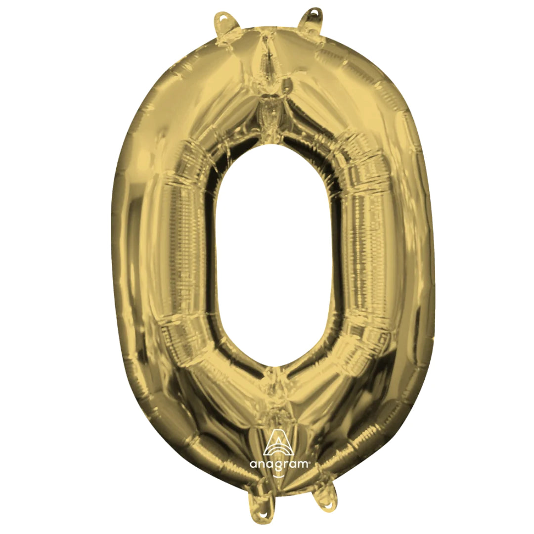 34" WHITE GOLD FOIL NUMBERS