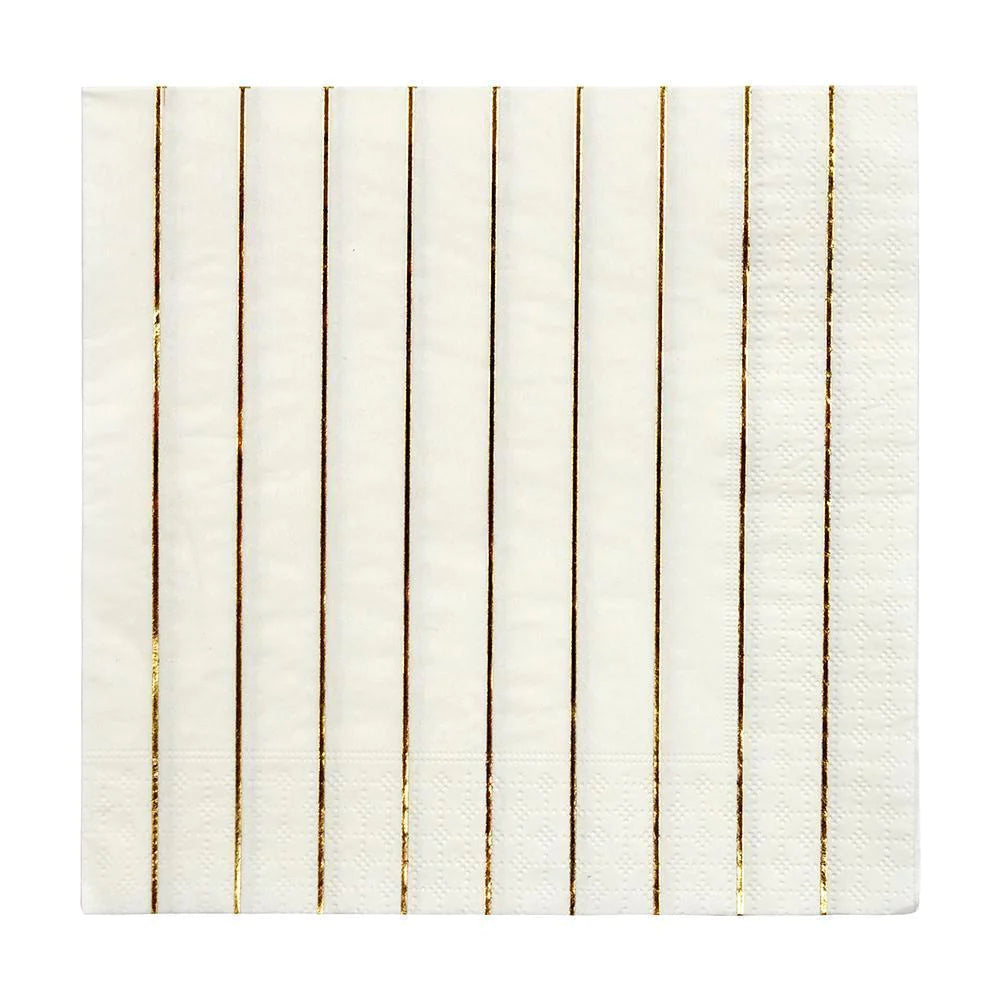 LARGE GOLD STRIPED NAPKINS