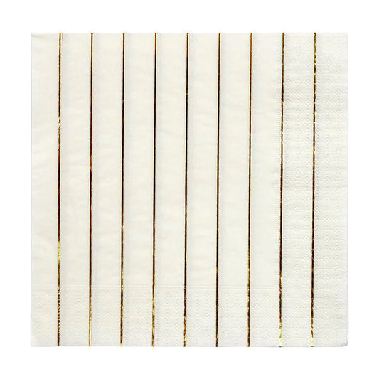 LARGE GOLD STRIPED NAPKINS