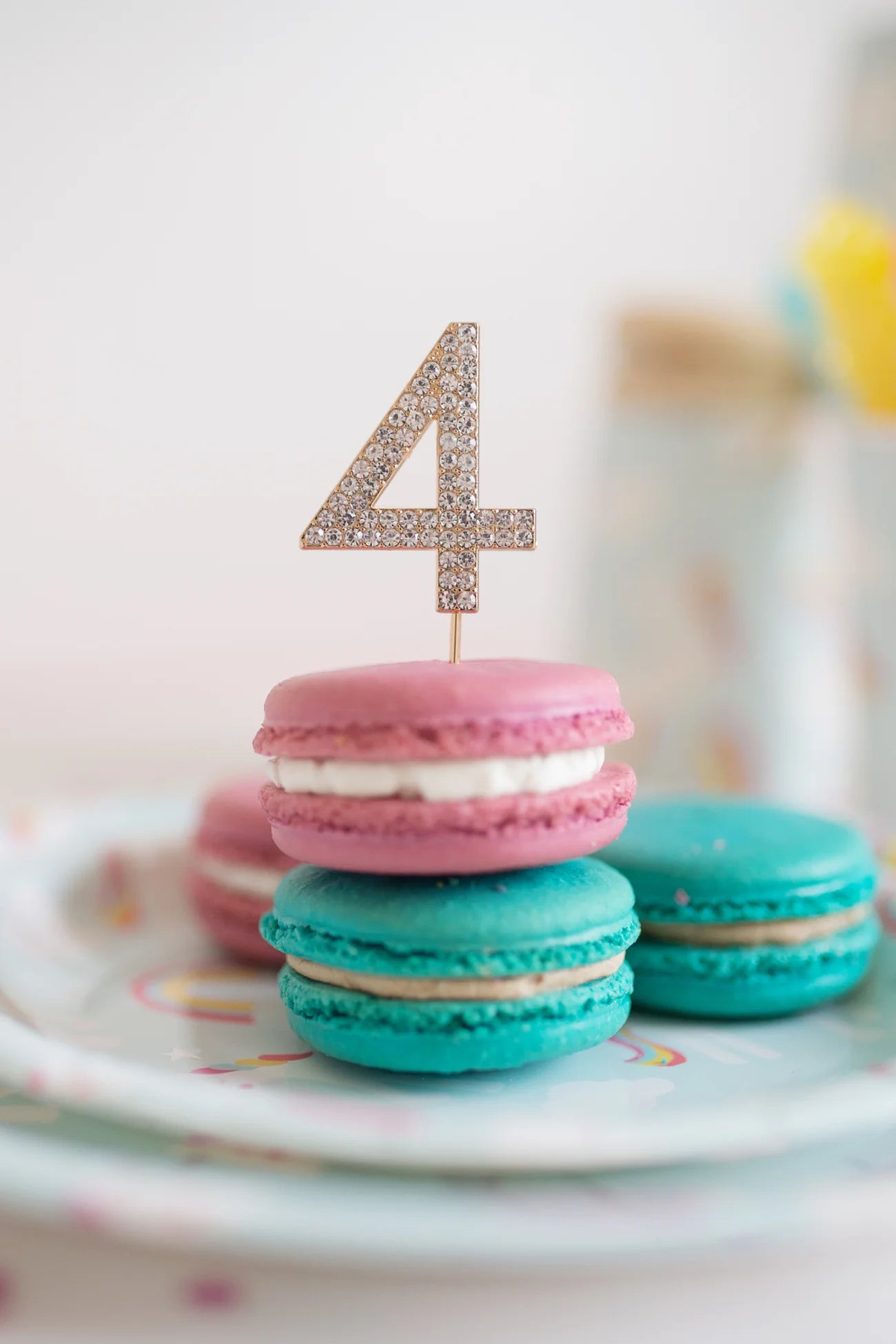 RHINESTONE CAKE TOPPER NUMBERS