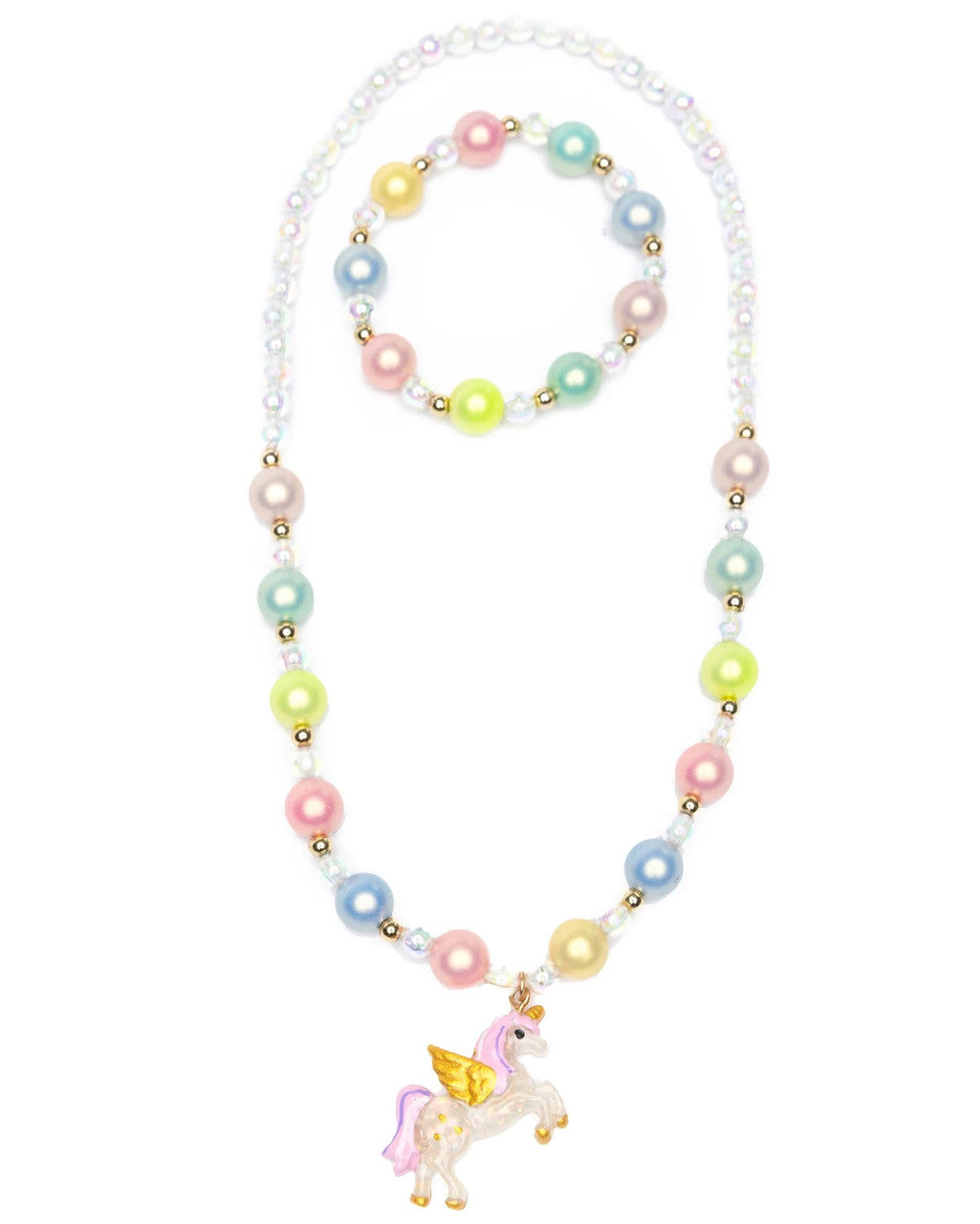 HAPPY-GO-UNICORN NECKLACE + BRACELET SET