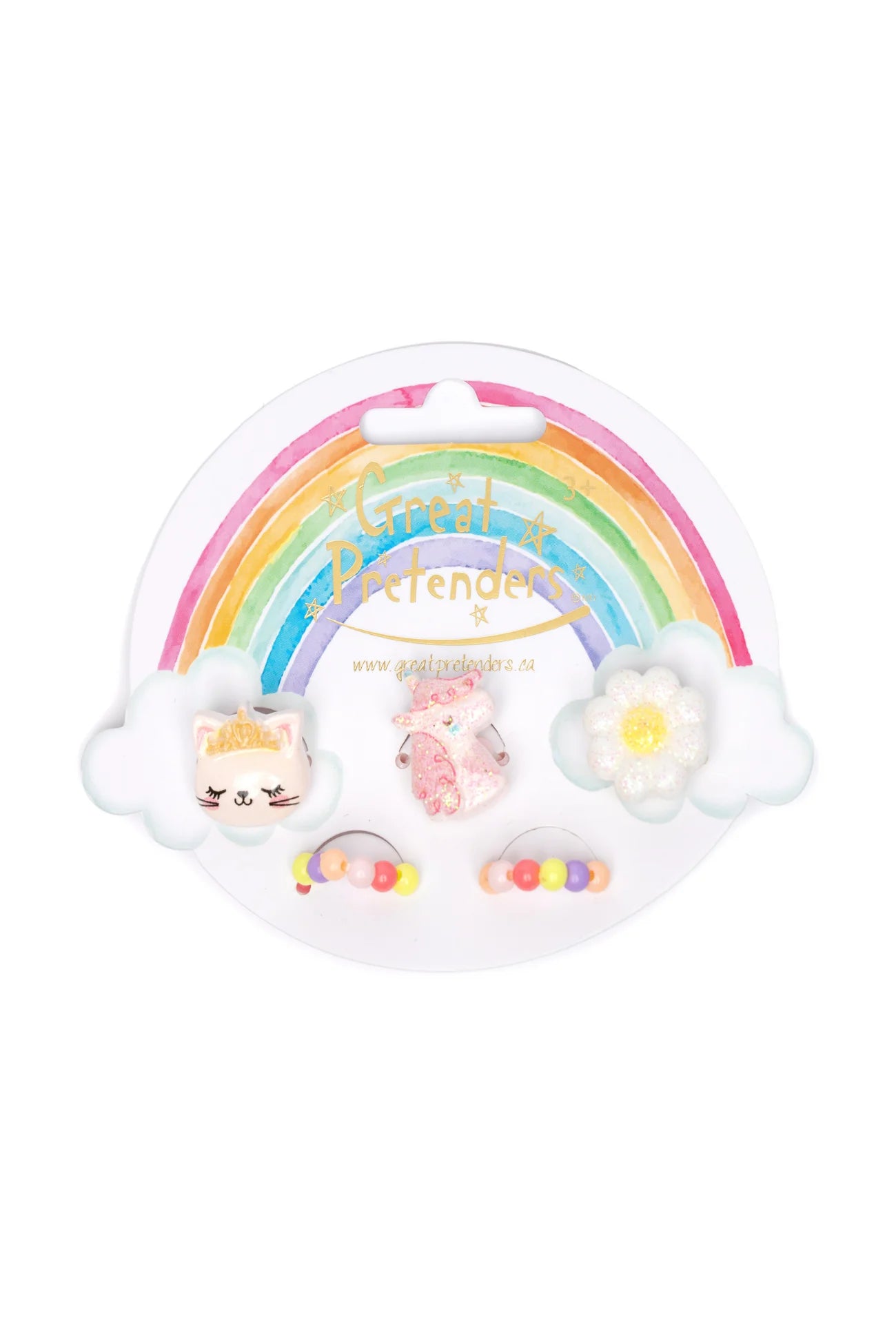 FLOWER KITTY UNICORN ELASTIC RING SET