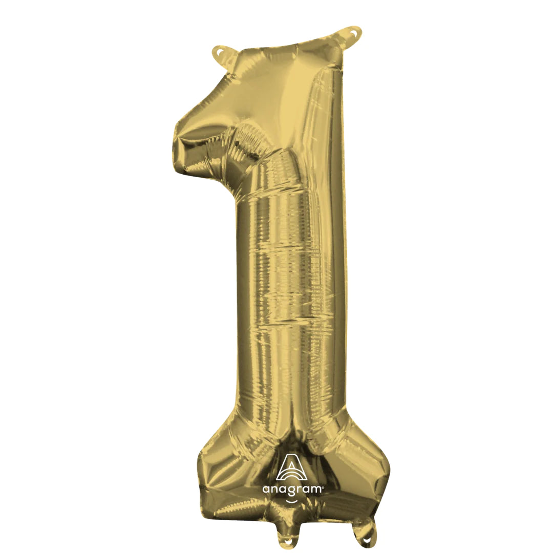 34" WHITE GOLD FOIL NUMBERS
