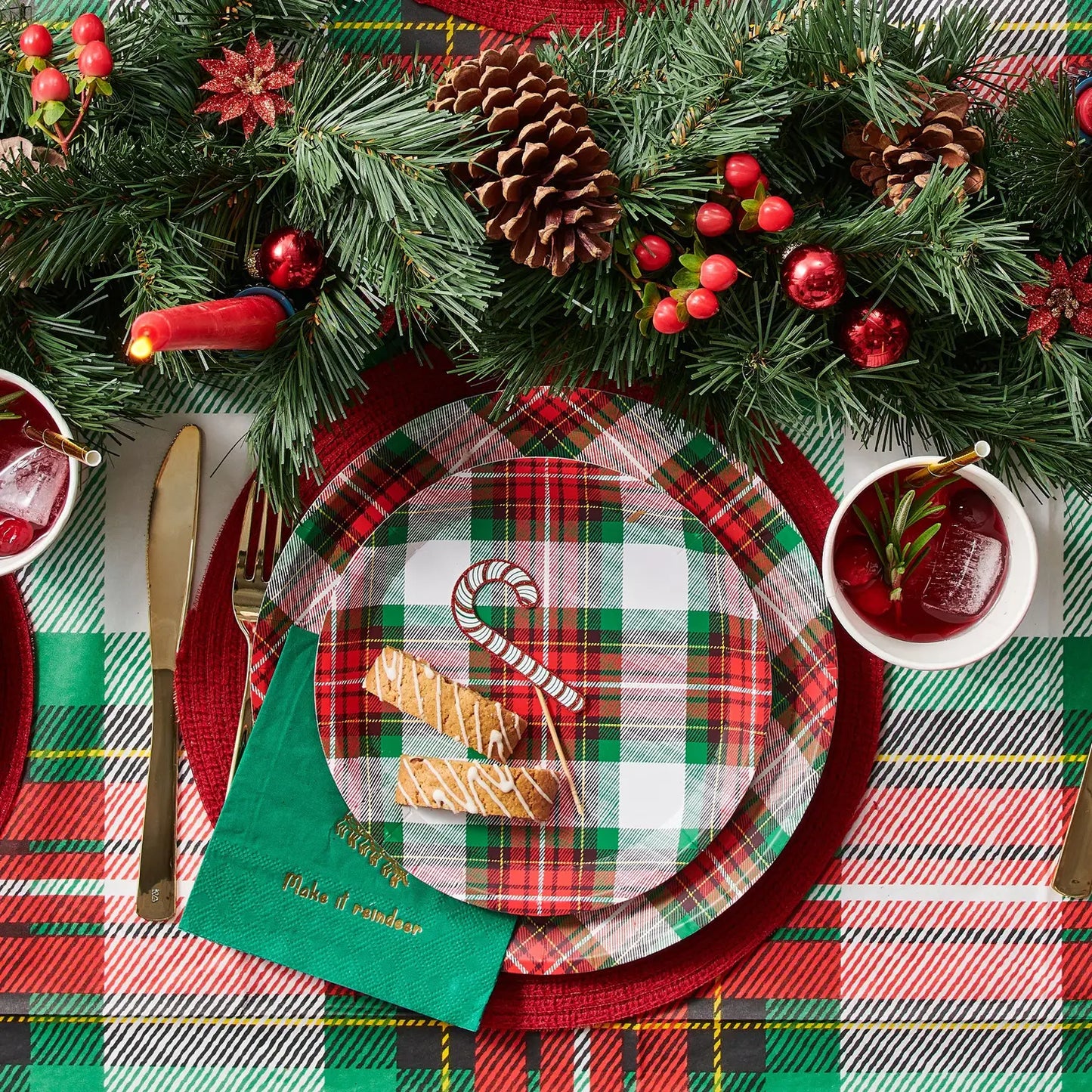 WINTER PLAID TABLE CLOTH
