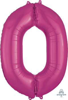 34" FUCHSIA FOIL NUMBERS