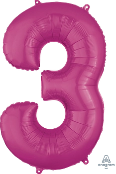 34" FUCHSIA FOIL NUMBERS
