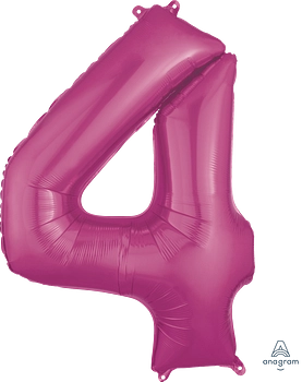 34" FUCHSIA FOIL NUMBERS