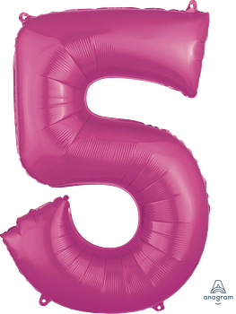 34" FUCHSIA FOIL NUMBERS