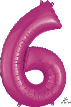 34" FUCHSIA FOIL NUMBERS