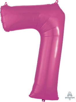 34" FUCHSIA FOIL NUMBERS