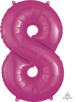 34" FUCHSIA FOIL NUMBERS