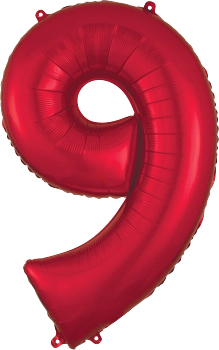 34" RED FOIL NUMBERS