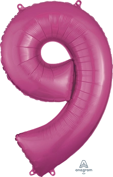 34" FUCHSIA FOIL NUMBERS