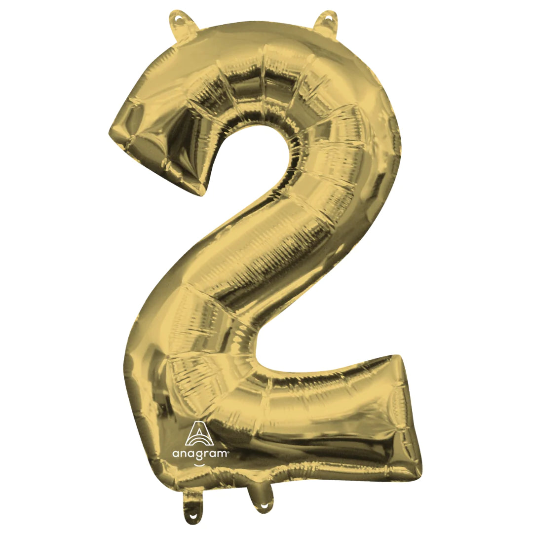 34" WHITE GOLD FOIL NUMBERS