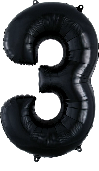 34" BLACK FOIL NUMBERS