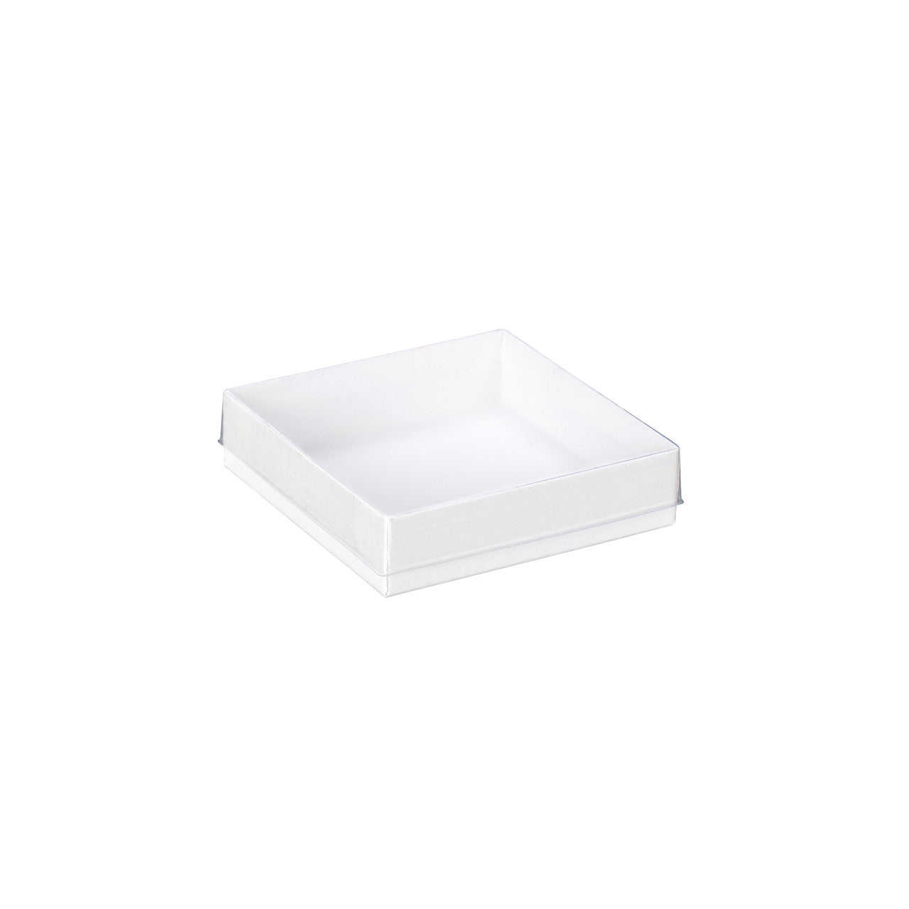 6J4401-White Stationery Boxes with Clear Lids