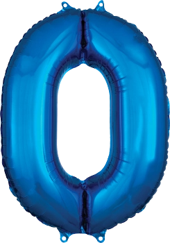 34" BLUE FOIL NUMBERS
