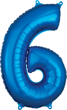 34" BLUE FOIL NUMBERS