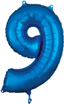 34" BLUE FOIL NUMBERS