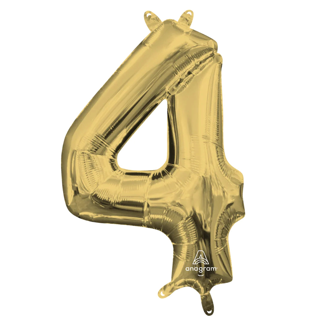 34" WHITE GOLD FOIL NUMBERS