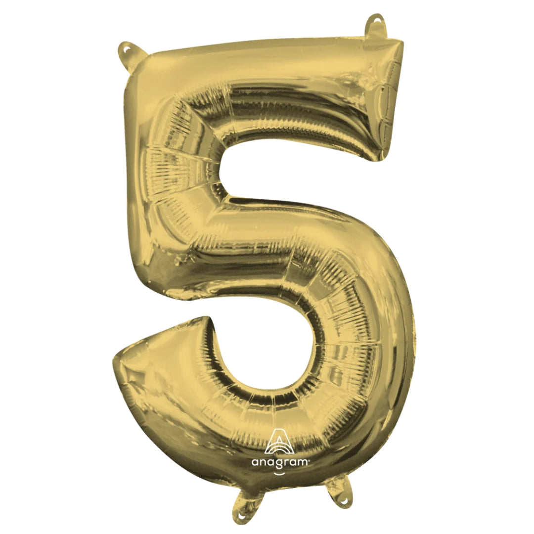 34" WHITE GOLD FOIL NUMBERS