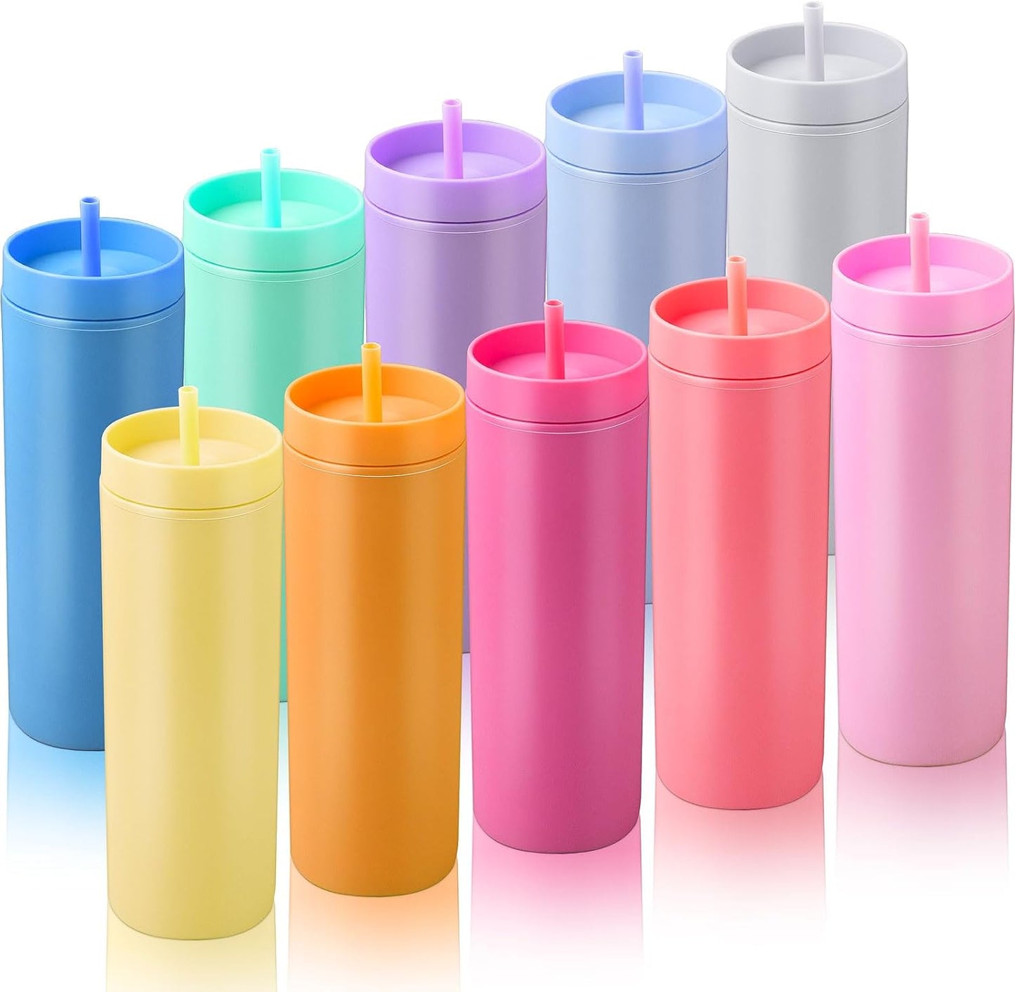 COLOURED SKINNY ACRYLIC TUMBLERS