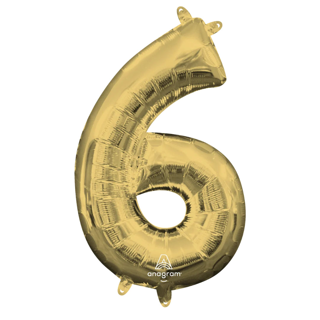 34" WHITE GOLD FOIL NUMBERS
