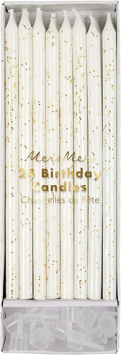 GOLD GLITTER BIRTHDAY CANDLES