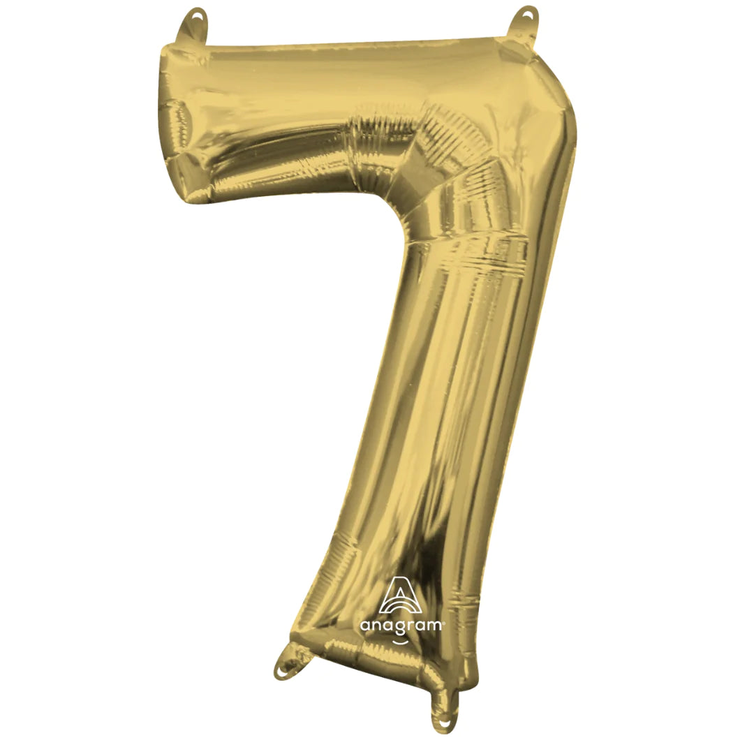 34" WHITE GOLD FOIL NUMBERS