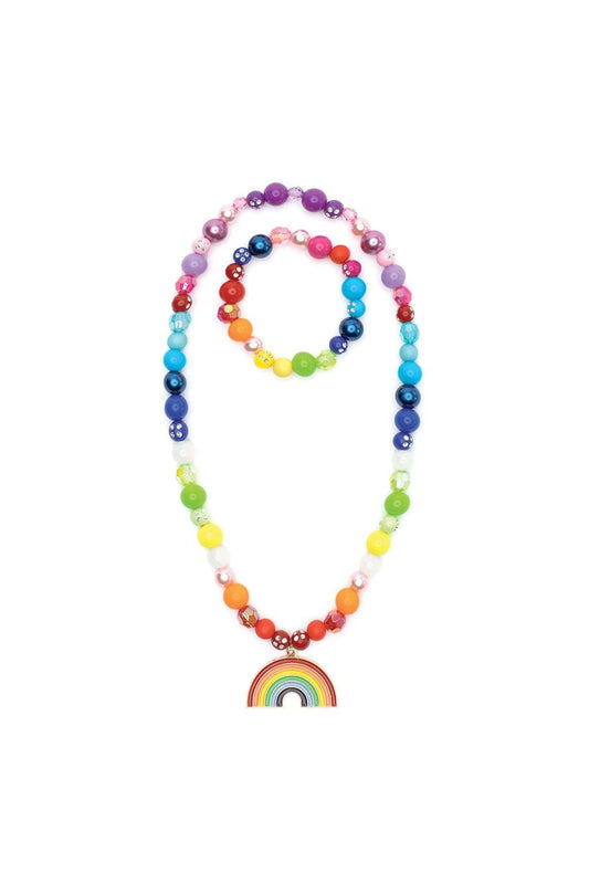 DOUBLE RAINBOW NECKLACE + BRACELET SET