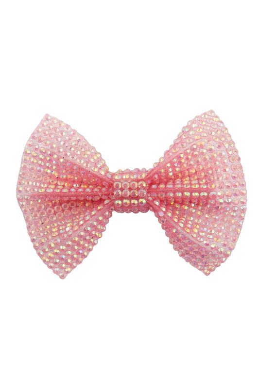 BOUTIQUE PINK GEM BOW HAIRCLIP