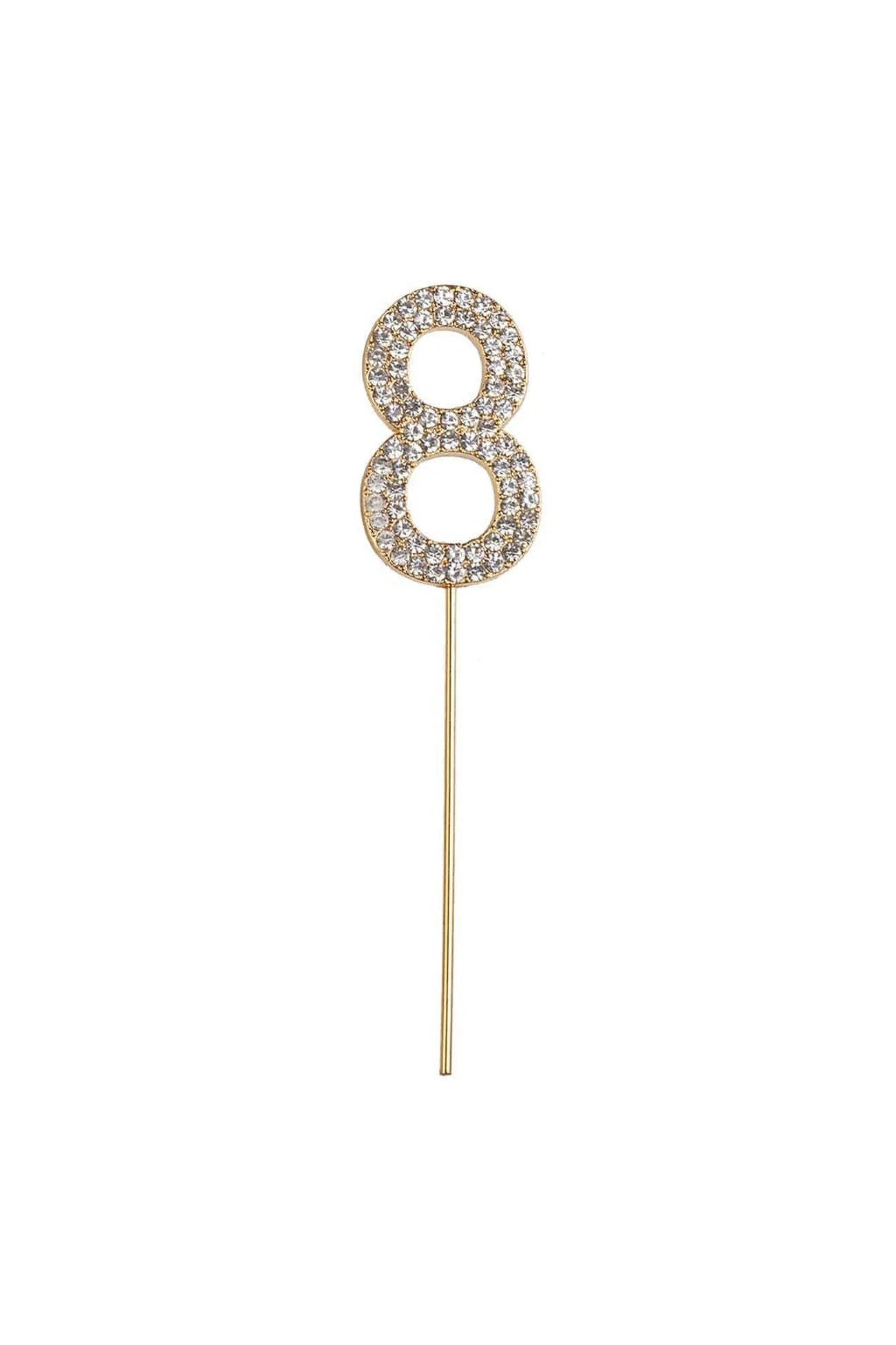 RHINESTONE CAKE TOPPER NUMBERS