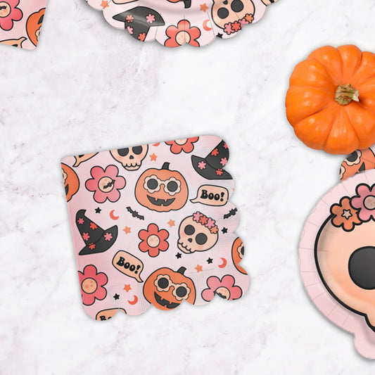 GROOVY HALLOWEEN SKULL NAPKINS