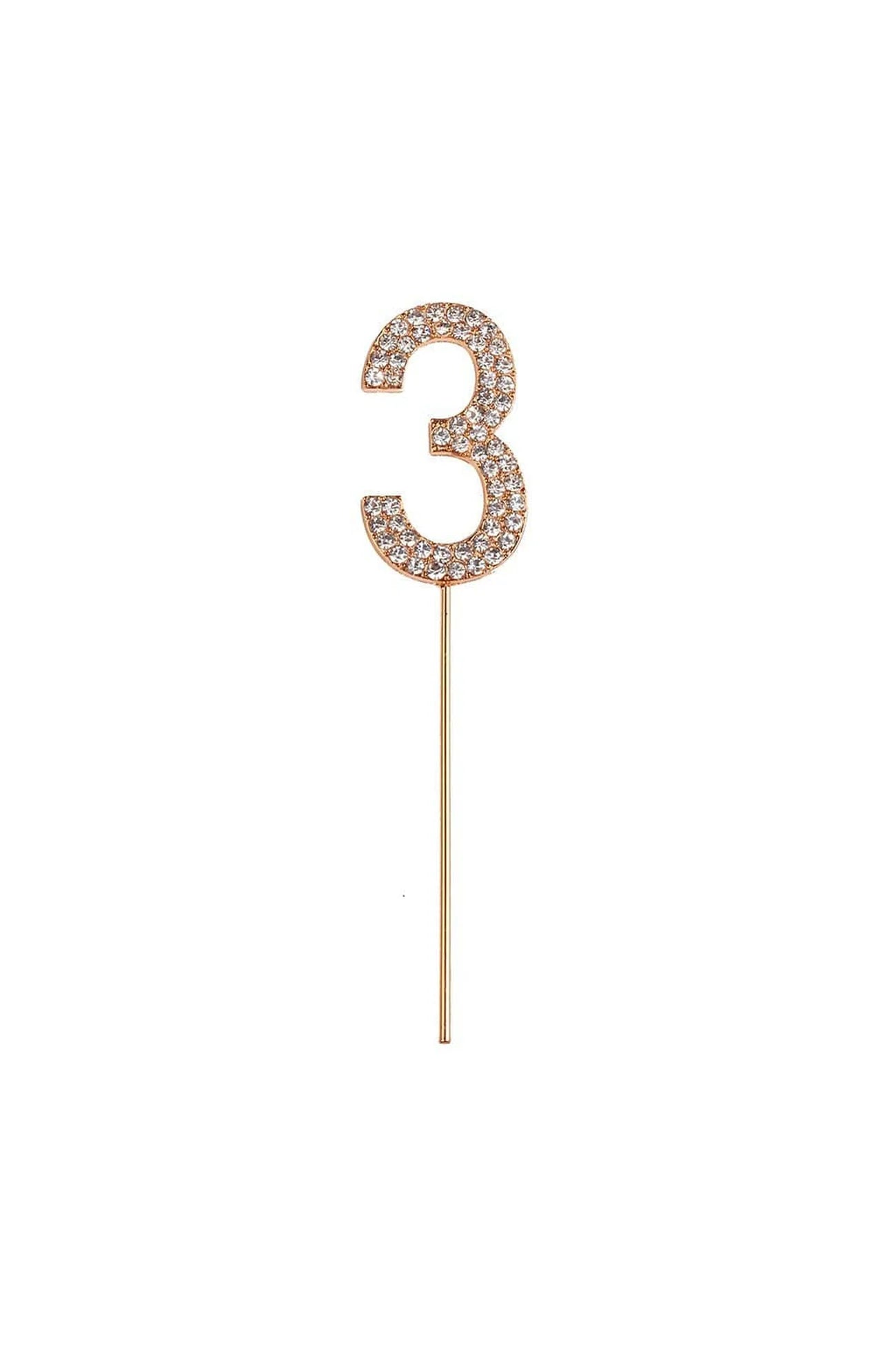 RHINESTONE CAKE TOPPER NUMBERS