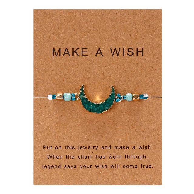 MAKE A WISH BRACELET | BEADED CRESCENT
