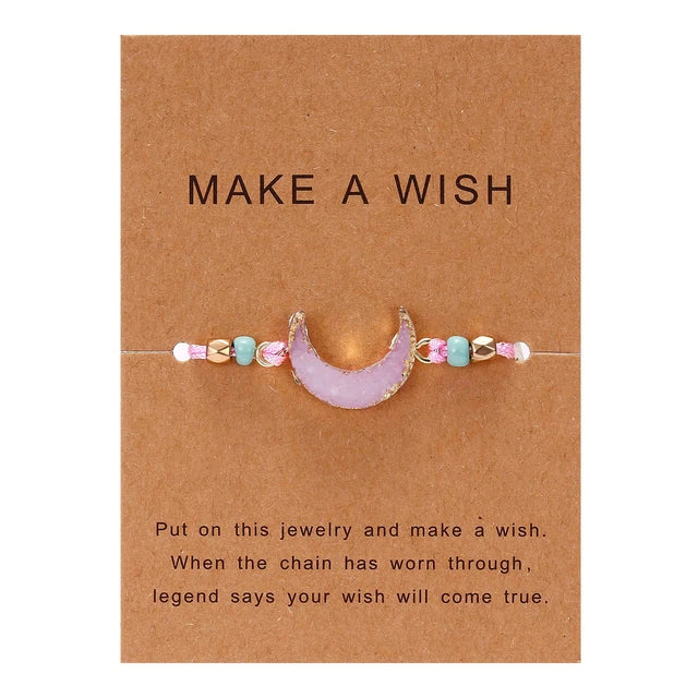 MAKE A WISH BRACELET | BEADED CRESCENT
