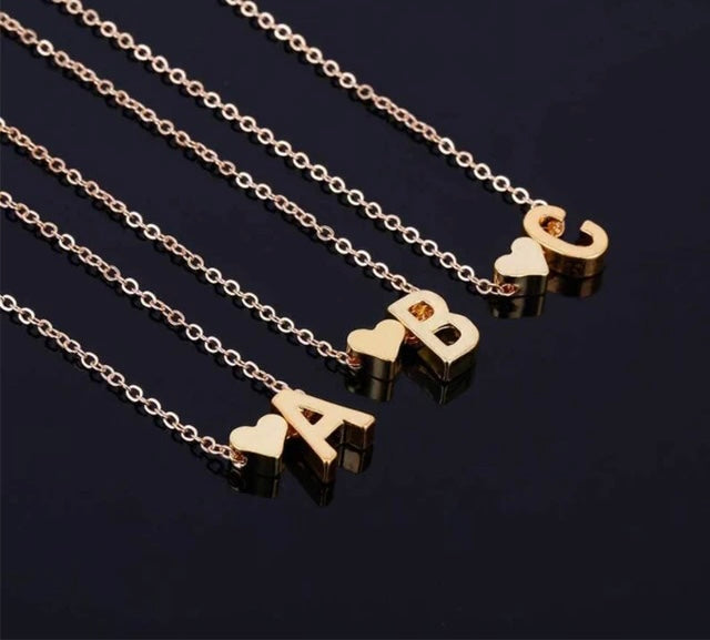MINI HEART INITIAL NECKLACE