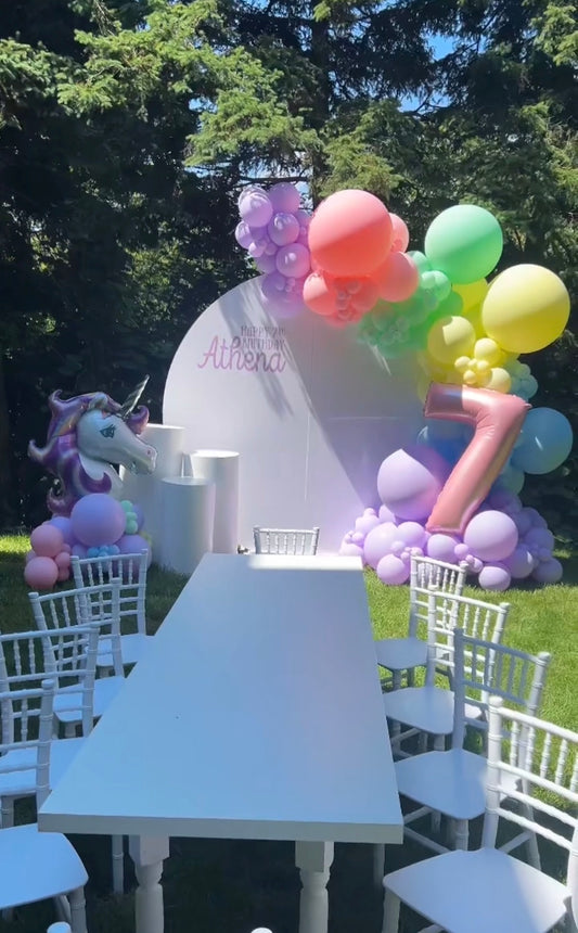 ACRYLIC ROUND + BALLOON GARLAND