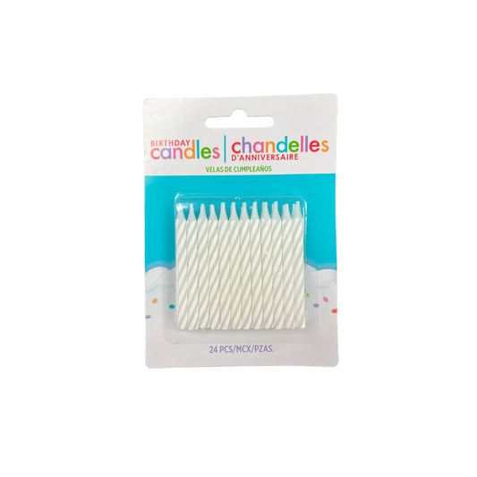 WHITE BIRTHDAY CANDLES