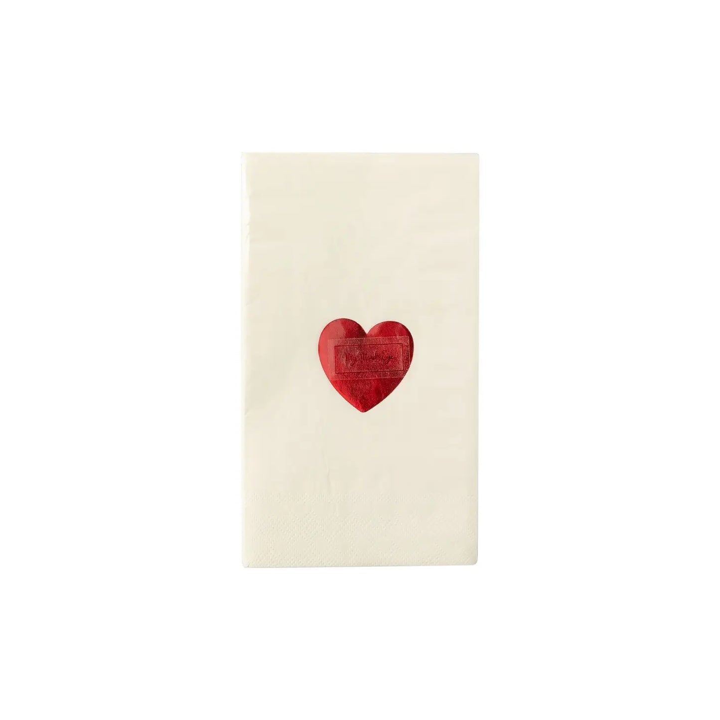 RED FOIL HEART NAPKINS