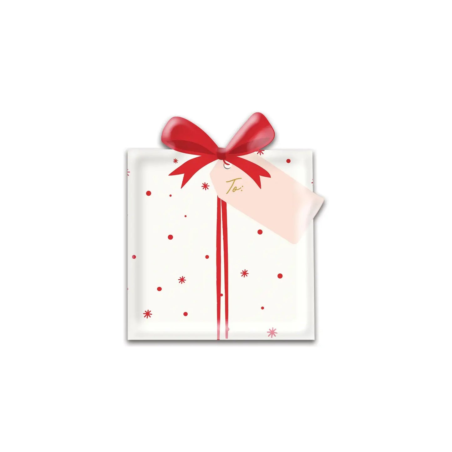 PRESENT SHAPED PLATE