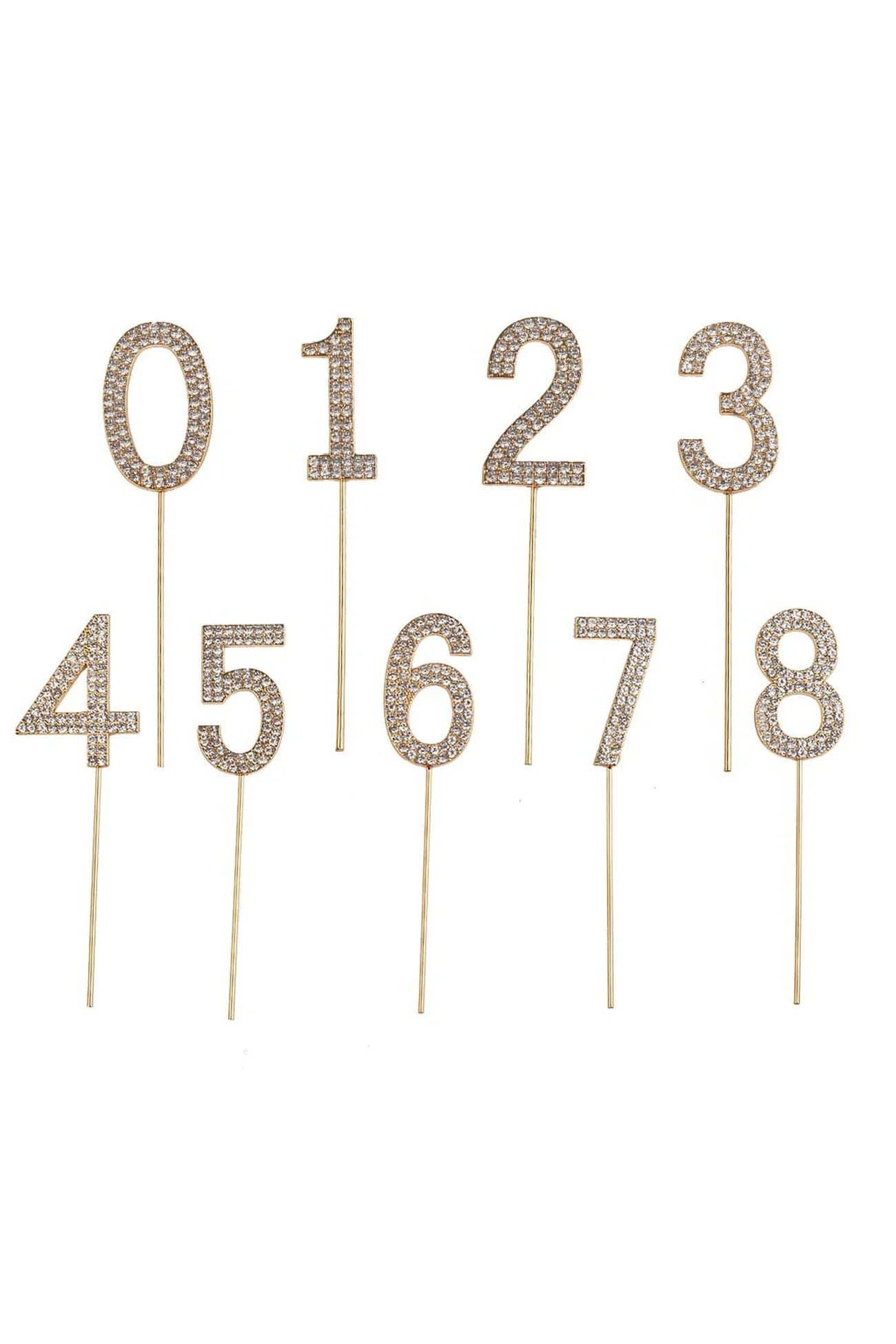 RHINESTONE CAKE TOPPER NUMBERS