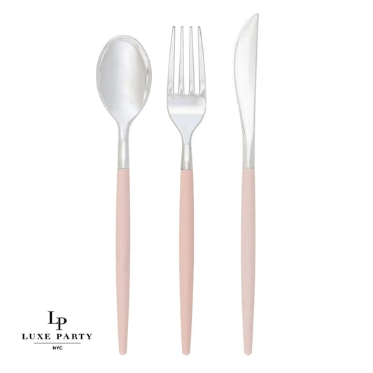 BLUSH + SILVER CUTLERY SET | 32 PIECES