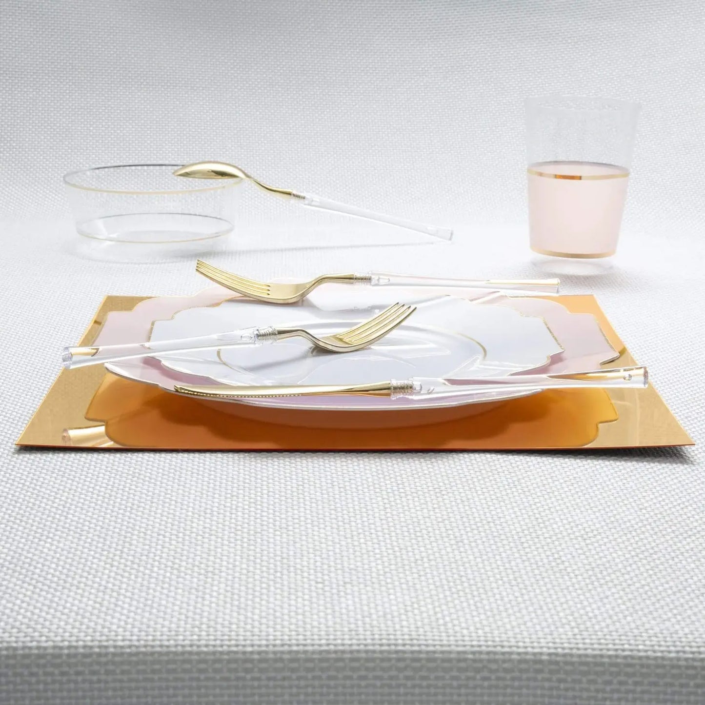 NEO CLEAR + GOLD CUTLERY SET | 32 PIECES