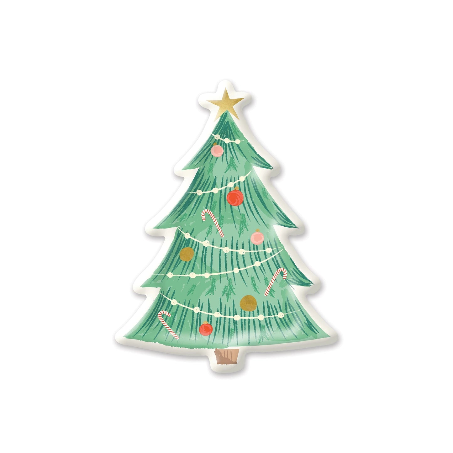 WATERCOLOUR TREE SHAPED PLATES
