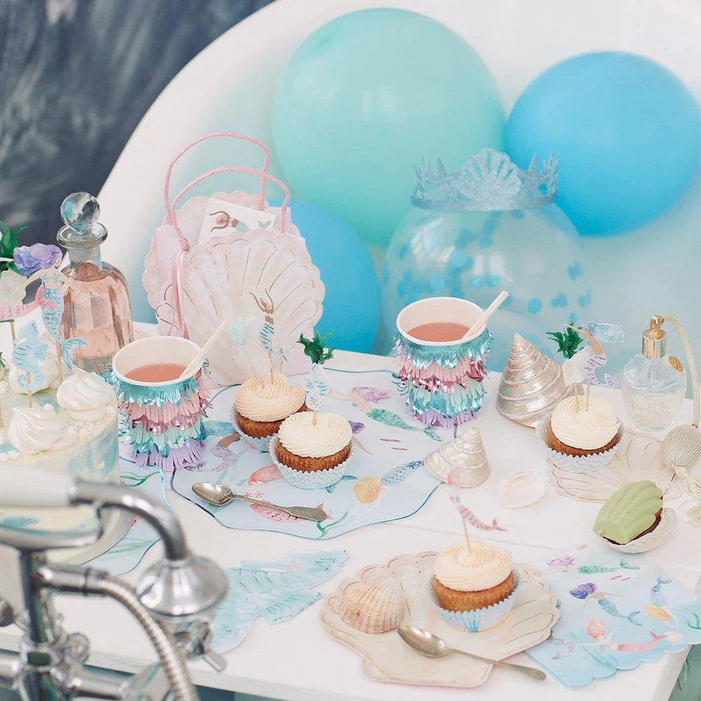 MERMAID SCALLOPED FRINGE CUPS