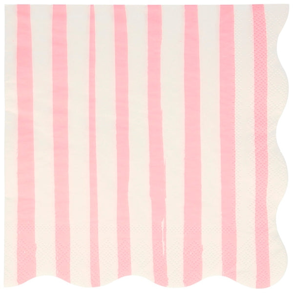 MERI MERI PINK STRIPED LARGE NAPKINS