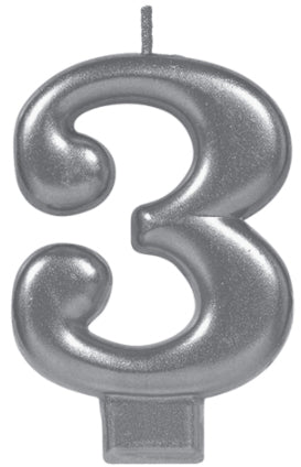 SILVER METALLIC CANDLE