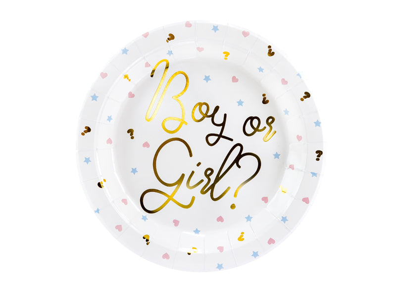 BOY OR GIRL - GENDER REVEAL PLATES
