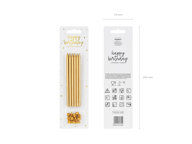 GOLD BIRTHDAY CANDLES